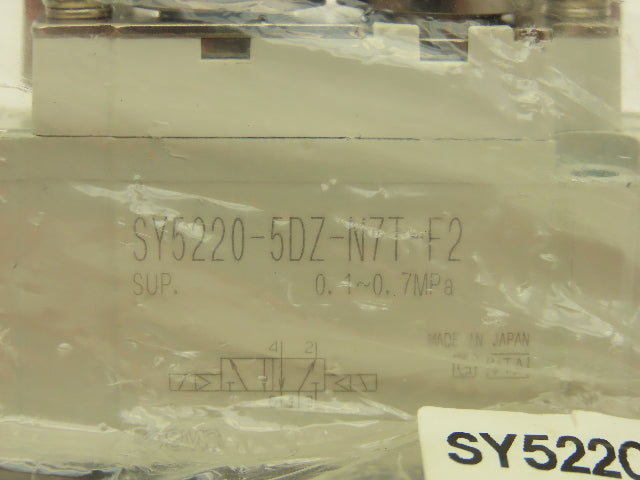 SMC SY5220-5DZ-N7T-F2 Pneumatic Dbl Solenoid Valve 5-Port 2-Pos 24VDC