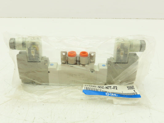 SMC SY5220-5DZ-N7T-F2 Pneumatic Dbl Solenoid Valve 5-Port 2-Pos 24VDC