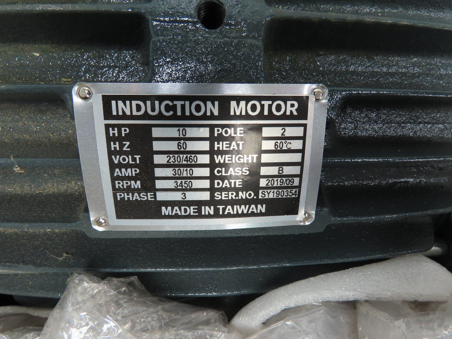 Cantek 10Hp Induction Motor 230/460V 30/10A 3450RPM 3Ph 1.5" Shaft Table Saw