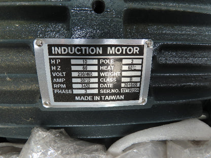 Cantek 10Hp Induction Motor 230/460V 30/10A 3450RPM 3Ph 1.5" Shaft Table Saw