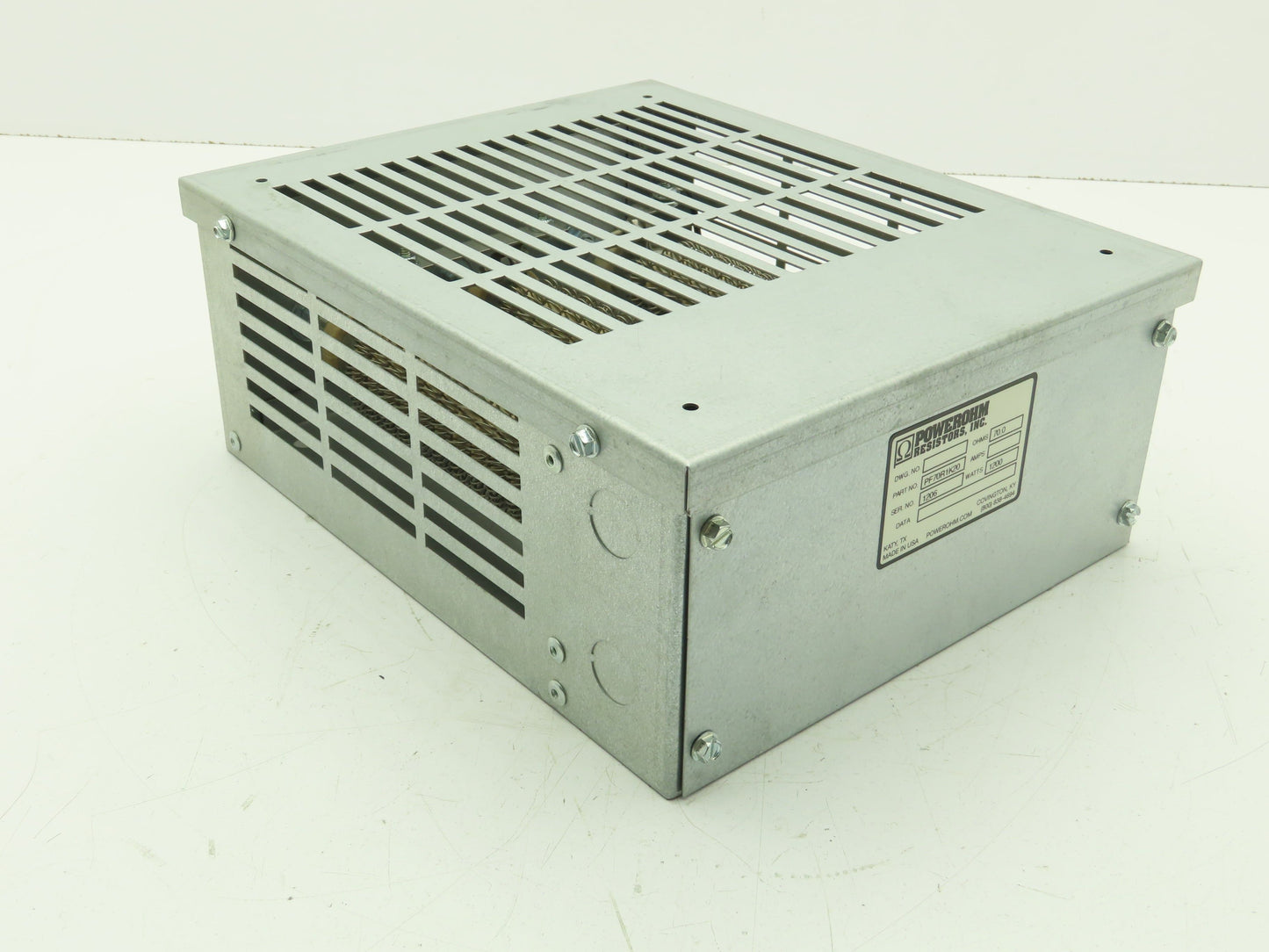 Powerohm PF70R1K20 Braking Resistor 1200W 70 Ohms Steel Enclosure