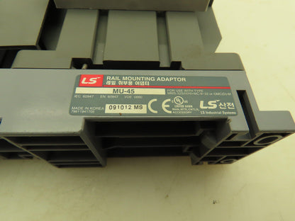 LS MMS-32H Motor Starter Contactor 1.6-2.5 Amp 3Ph MU-45 Rail Adaptor 24VDC
