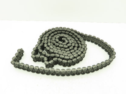 Non-Marking Rubber Top Double Strand Conveying Roller Chain 1/2" Pitch 14' 6"L