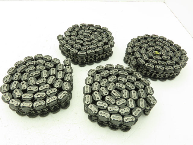 Non-Marking Rubber Top Double Strand Conveying Roller Chain 1/2" Pitch 14'