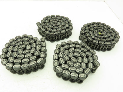 Non-Marking Rubber Top Double Strand Conveying Roller Chain 1/2" Pitch 14'