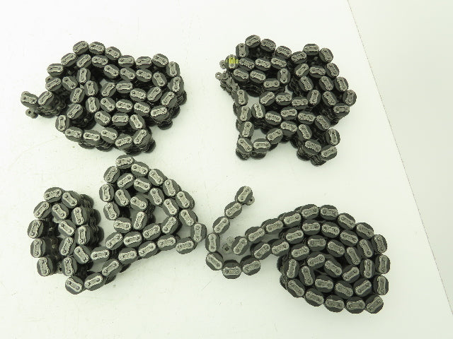 Non-Marking Rubber Top Double Strand Conveying Roller Chain 1/2" Pitch 14'