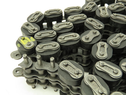 Non-Marking Rubber Top Double Strand Conveying Roller Chain 1/2" Pitch 14'