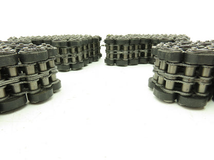 Non-Marking Rubber Top Double Strand Conveying Roller Chain 1/2" Pitch 14'