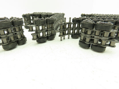 Non-Marking Rubber Top Double Strand Conveying Roller Chain 1/2" Pitch 14'