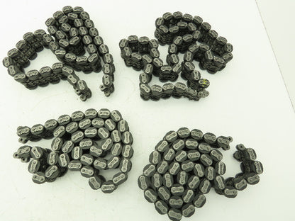 Non-Marking Rubber Top Double Strand Conveying Roller Chain 1/2" Pitch 14'
