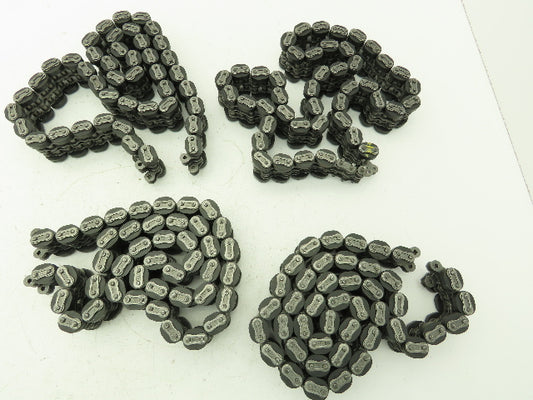 Non-Marking Rubber Top Double Strand Conveying Roller Chain 1/2" Pitch 14'