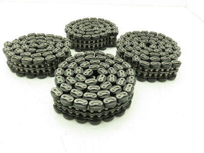 Non-Marking Rubber Top Double Strand Conveying Roller Chain 1/2" Pitch 14'