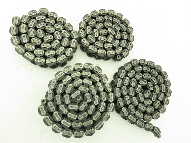 Non-Marking Rubber Top Double Strand Conveying Roller Chain 1/2" Pitch 14'