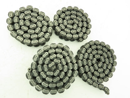 Non-Marking Rubber Top Double Strand Conveying Roller Chain 1/2" Pitch 14'