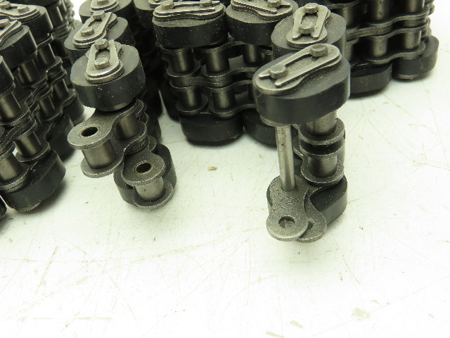 Non-Marking Rubber Top Double Strand Conveying Roller Chain 1/2" Pitch 14'