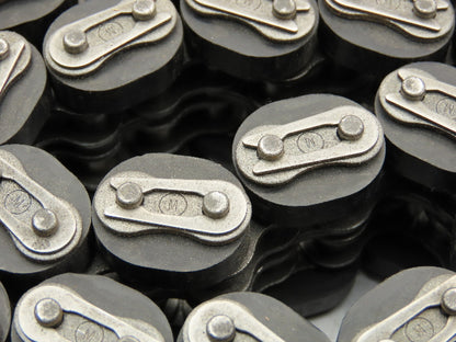 Non-Marking Rubber Top Double Strand Conveying Roller Chain 1/2" Pitch 14'