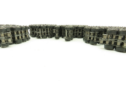 Non-Marking Rubber Top Double Strand Conveying Roller Chain 1/2" Pitch 14'