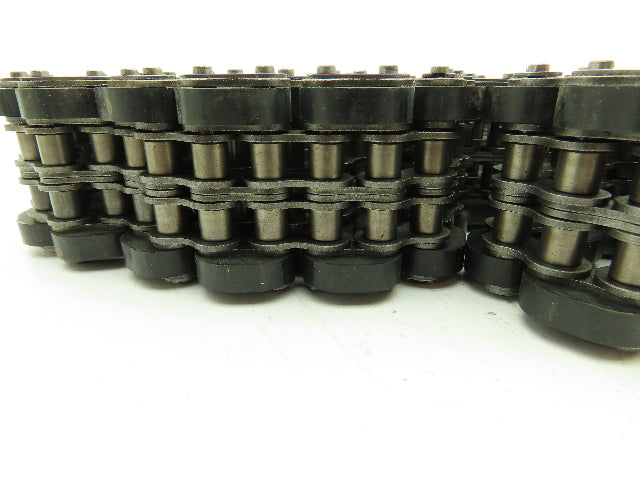 Non-Marking Rubber Top Double Strand Conveying Roller Chain 1/2" Pitch 14'