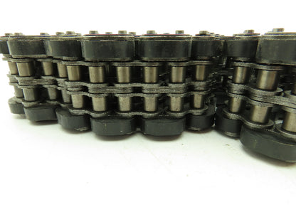 Non-Marking Rubber Top Double Strand Conveying Roller Chain 1/2" Pitch 14'