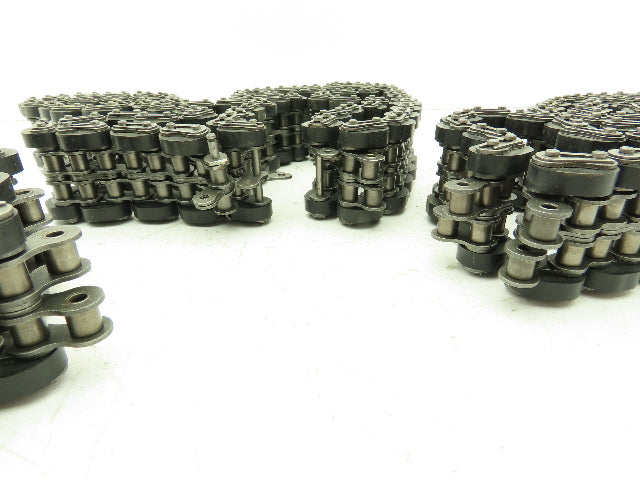 Non-Marking Rubber Top Double Strand Conveying Roller Chain 1/2" Pitch 14'