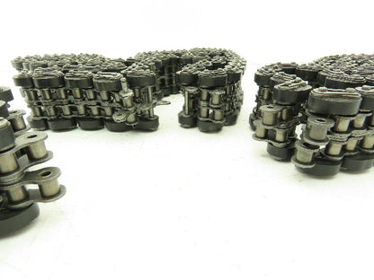 Non-Marking Rubber Top Double Strand Conveying Roller Chain 1/2" Pitch 14'