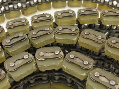 Non-Marking Rubber Top Double Strand Conveying Roller Chain 1/2" Pitch 11'