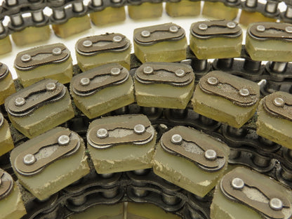 Non-Marking Rubber Top Double Strand Conveying Roller Chain 1/2" Pitch 11'