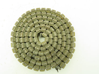 Non-Marking Rubber Top Double Strand Conveying Roller Chain 1/2" Pitch 11'