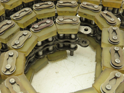 Non-Marking Rubber Top Double Strand Conveying Roller Chain 1/2" Pitch 11'