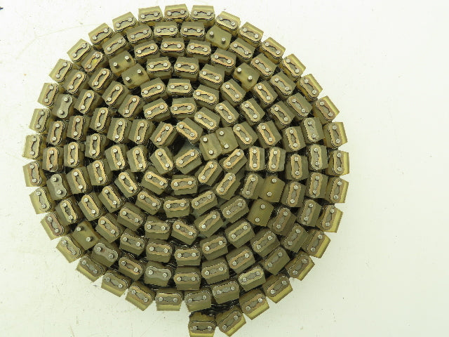Non-Marking Rubber Top Double Strand Conveying Roller Chain 1/2" Pitch 11'