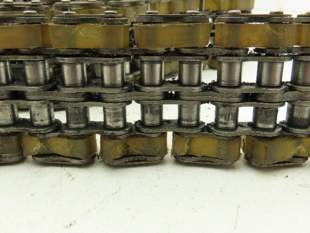 Non-Marking Rubber Top Double Strand Conveying Roller Chain 1/2" Pitch 11'