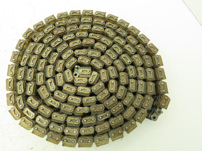 Non-Marking Rubber Top Double Strand Conveying Roller Chain 1/2" Pitch 11'
