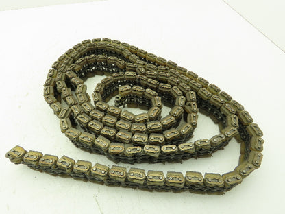 Non-Marking Rubber Top Double Strand Conveying Roller Chain 1/2" Pitch 11'