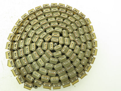 Non-Marking Rubber Top Double Strand Conveying Roller Chain 1/2" Pitch 10' 6"