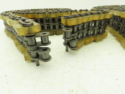 Non-Marking Rubber Top Double Strand Conveying Roller Chain 1/2" Pitch 12'