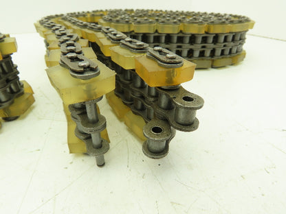 Non-Marking Rubber Top Double Strand Conveying Roller Chain 1/2" Pitch 12'