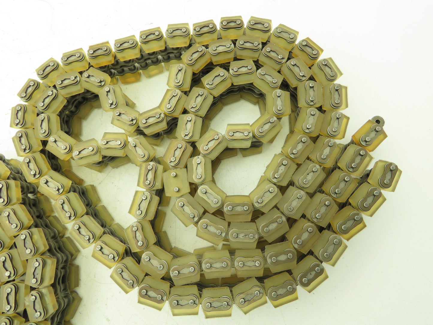 Non-Marking Rubber Top Double Strand Conveying Roller Chain 1/2" Pitch 12'