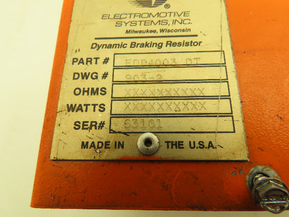 Magnetek Electromotive EDB4003 DT Dynamic Braking Resistor