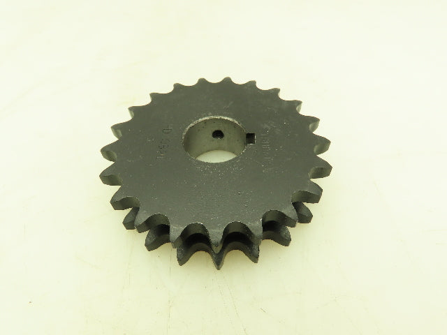 Tsubaki HD40B21 Double Strand #40 Roller Chain Sprocket 21T 1/2" Pitch 1" Bore