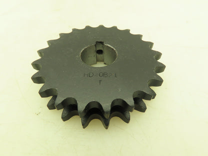 Tsubaki HD40B21 Double Strand #40 Roller Chain Sprocket 21T 1/2" Pitch 1" Bore