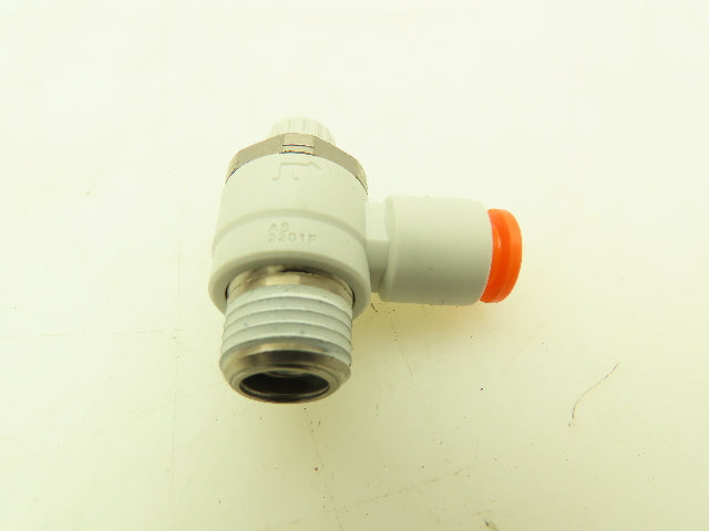 SMC AS2201F-N02-07S Flow Control Push Fitting Elbow 1/4" Tube x 1/4"NPT Lot of 5