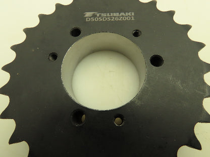 Tsubaki D50SDS26 Double Strand #50 Roller Chain Sprocket 26T 5/8" Pitch SDS QD