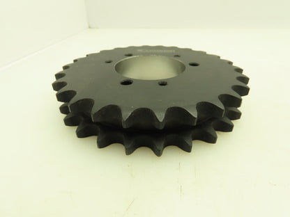 Tsubaki D50SDS26 Double Strand #50 Roller Chain Sprocket 26T 5/8" Pitch SDS QD