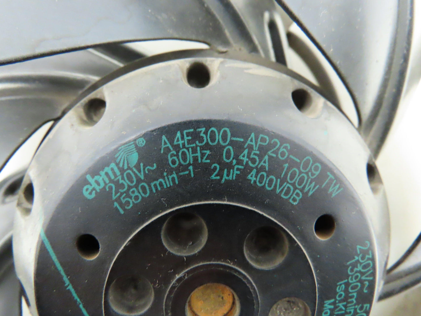 Ebm A4E300-AP26-09 AC Axial Cooling Fan Steel Blades 230V 1PH .45A 100W 300mm