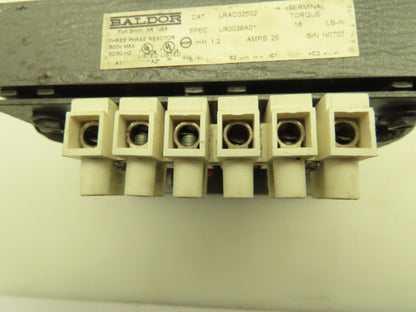 Baldor LRAC02502 Line Reactor 3Ph 600V 25A