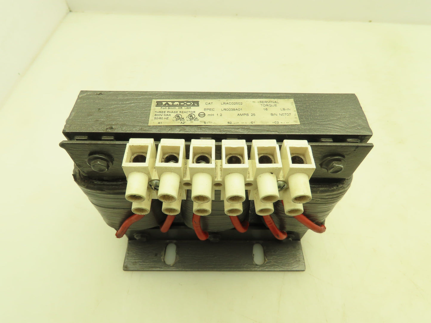 Baldor LRAC02502 Line Reactor 3Ph 600V 25A