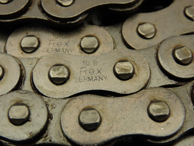 Rexnord 10B-1 Single Strand Steel #50 Riveted Roller Chain 5/8" Pitch 10'