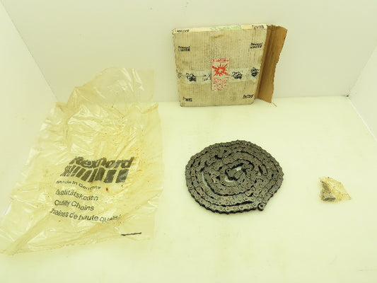 Rexnord 10B-1 Single Strand Steel #50 Riveted Roller Chain 5/8" Pitch 10'
