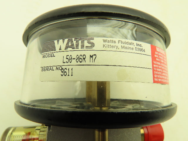 Watts L50-06R/M7 Pneumatic Air Line Injection Lubricator 30-150PSI 3/4" NPT
