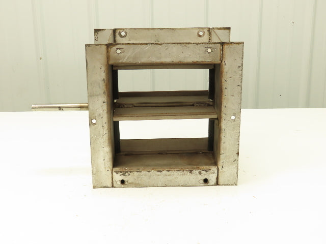 Gravity Flow Steel Flap Gate 10" Opening 14" Sq Flange